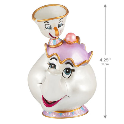 Hallmark 2026 Christmas Disney Beauty and the Beast 35th Anniversary Mrs. Potts and Chip Ornament