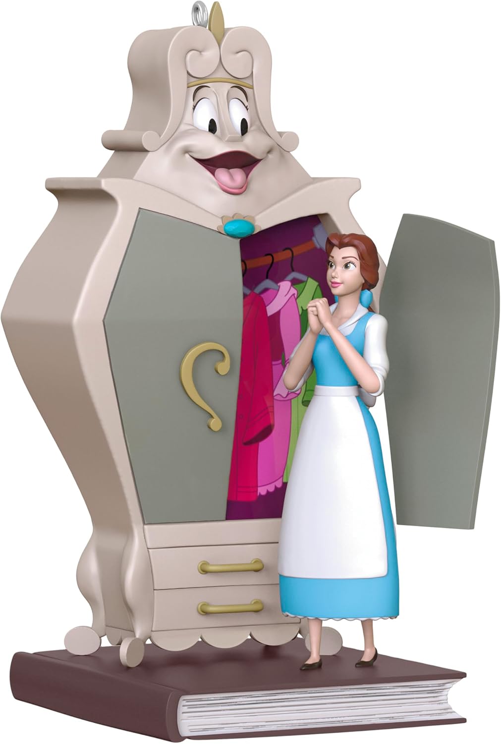 Hallmark Keepsake Christmas Ornament 2025, Disney Beauty and The Beast Belle with The Wardrobe, Gifts for Disney Fans