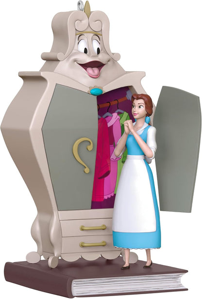 Hallmark Keepsake Christmas Ornament 2025, Disney Beauty and The Beast Belle with The Wardrobe, Gifts for Disney Fans