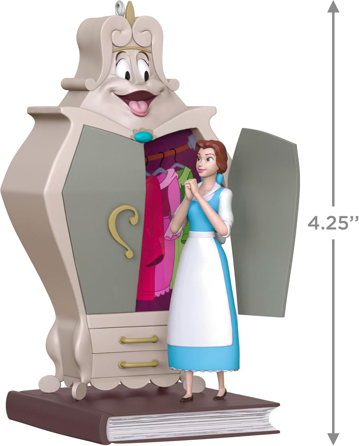 Hallmark Keepsake Christmas Ornament 2025, Disney Beauty and The Beast Belle with The Wardrobe, Gifts for Disney Fans