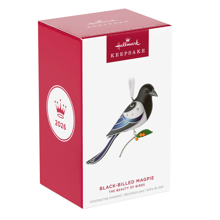 Hallmark 2026 Christmas Ornament The Beauty of Birds Black-Billed Magpie