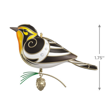 Hallmark Keepsake Christmas Ornament 2025 The Beauty of Birds Blackburnian Warbler