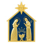Hallmark Christmas Ornament God So Loved the World Nativity Metal Ornament