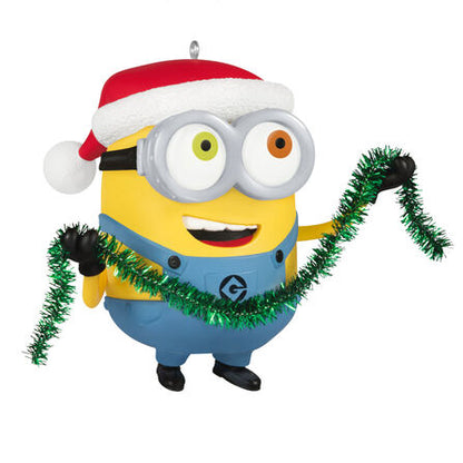 Hallmark Keepsake Christmas Ornament 2025, Minions Bob Trims The Tree with Sound, Movie Gifts - BCGiftMall