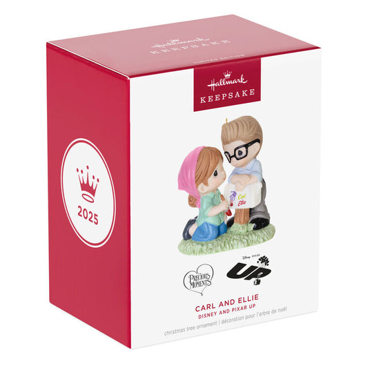 Hallmark 2025 Disney/Pixar Precious Moments Up Carl and Ellie Porcelain Ornament Limited Edition