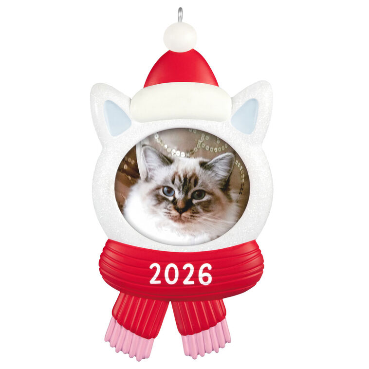 Hallmark Keepsake Christmas Ornament Snow Cat 2026 Photo Frame Ornament