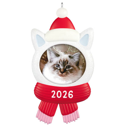 Hallmark Keepsake Christmas Ornament Snow Cat 2026 Photo Frame Ornament