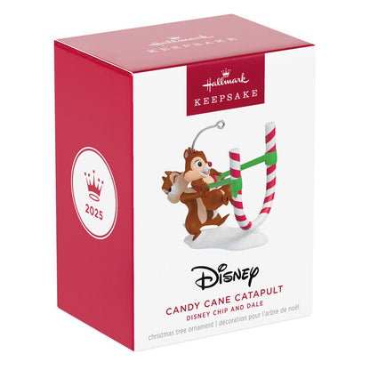 Hallmark Keepsake Christmas 2025 Disney Chip and Dale Candy Cane Catapult Ornament