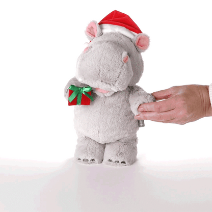 Hallmark Musical Christmas Hippo Plush With Motion, 11"