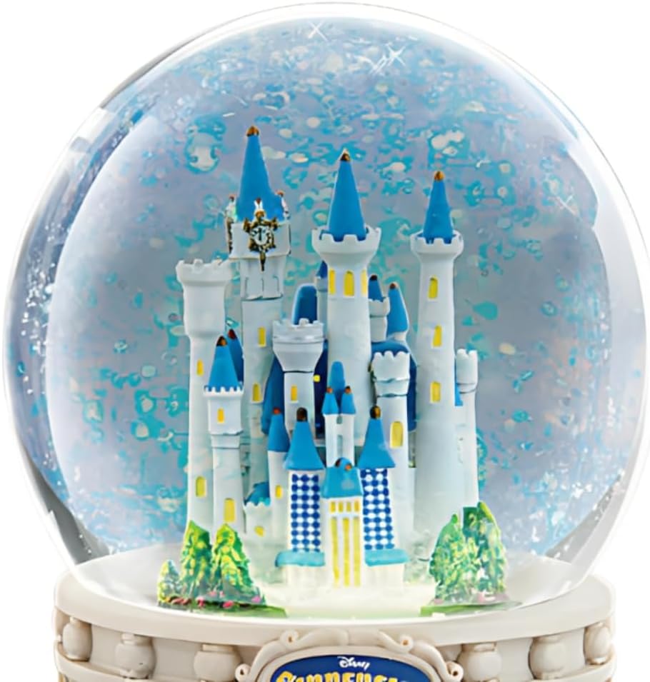 Disney Cinderella Illuminated Rotating Glitter Globe Enchanting Transformation Scene with Castle Pumpkin Carriage and Music Officially Licensed Collectible by Bradford Exchange