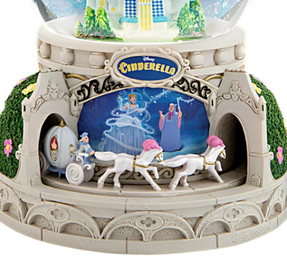 Disney Cinderella Illuminated Rotating Glitter Globe Enchanting Transformation Scene with Castle Pumpkin Carriage and Music Officially Licensed Collectible by Bradford Exchange