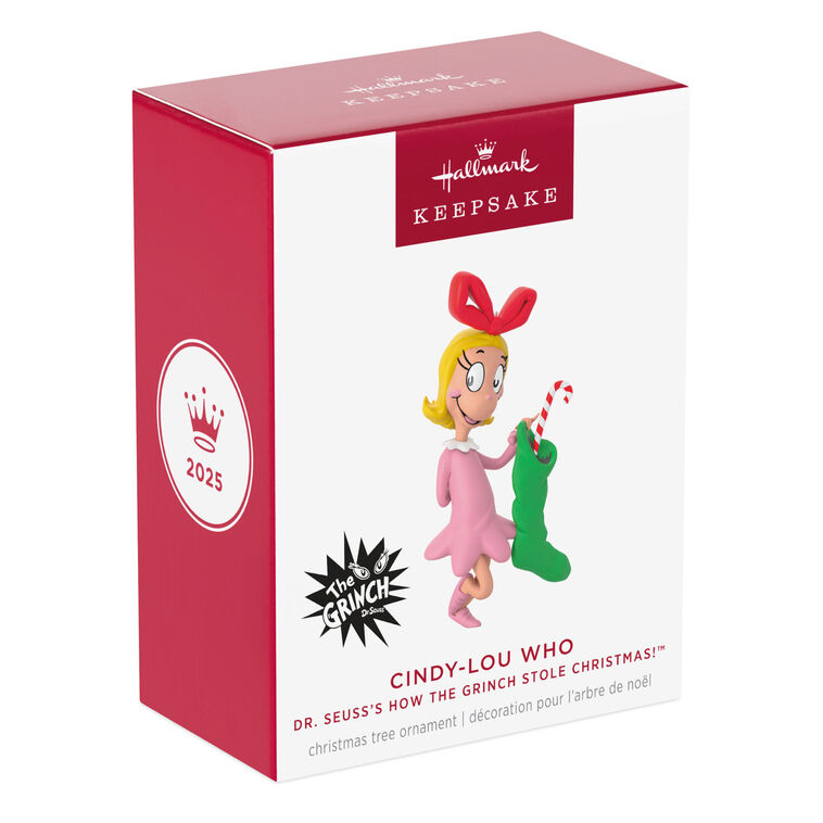 Hallmark 2025 Dr. Seuss's How the Grinch Stole Christmas!™ Cindy-Lou Who Ornament - BCGiftMall