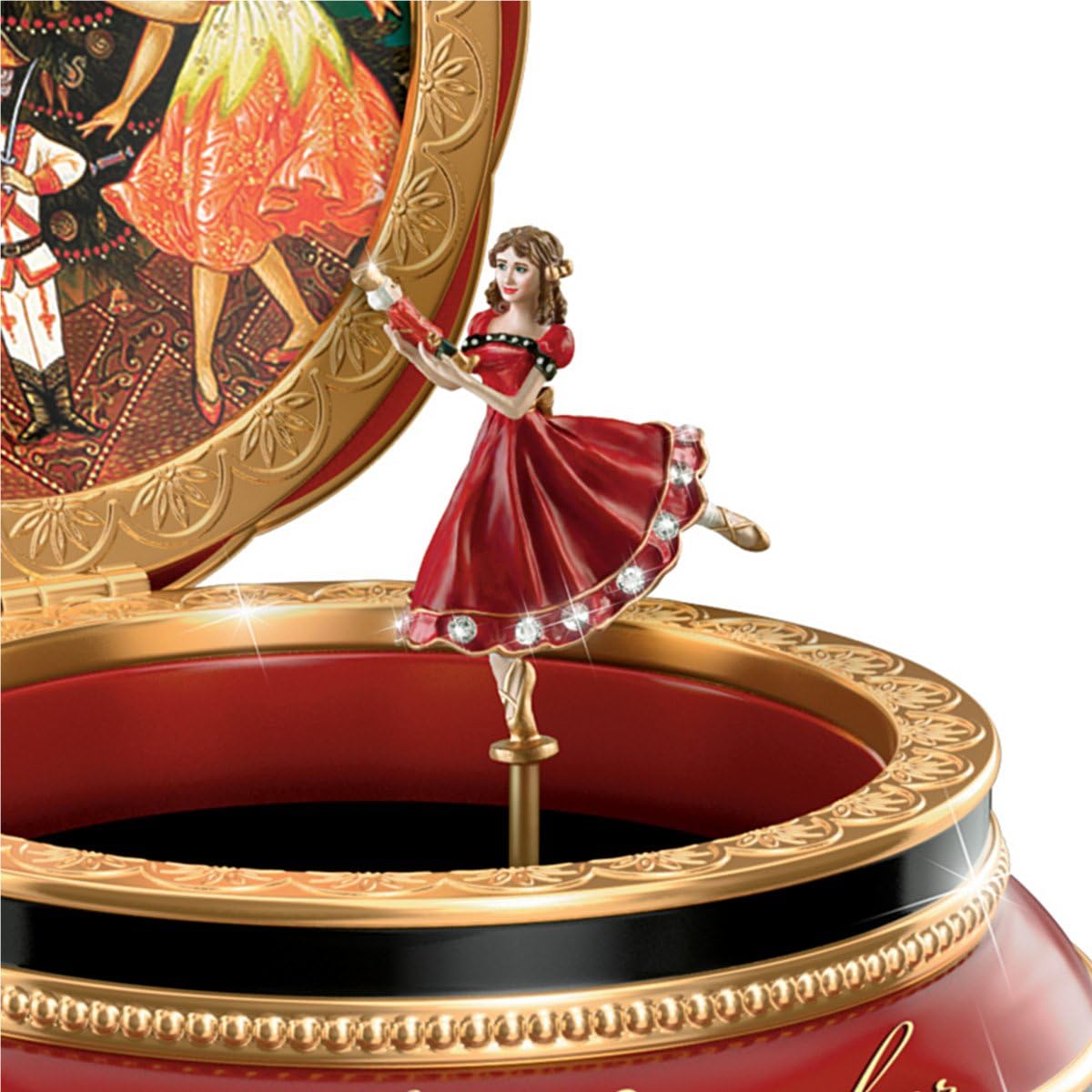 Clara And The Nutcracker Heirloom Porcelain Music Box with Russian Style Art by The Bradford Exchange by Bradford Exchange