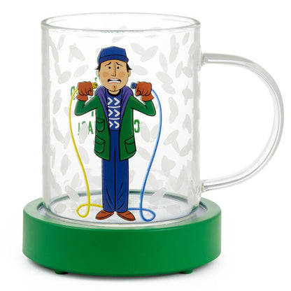 National Lampoon's Christmas Vacation™ Clark Griswold Glass Mug With Light and Sound Base, 13 oz by Hallmark