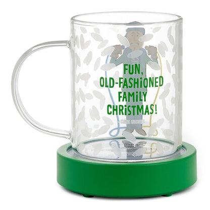 National Lampoon's Christmas Vacation™ Clark Griswold Glass Mug With Light and Sound Base, 13 oz by Hallmark
