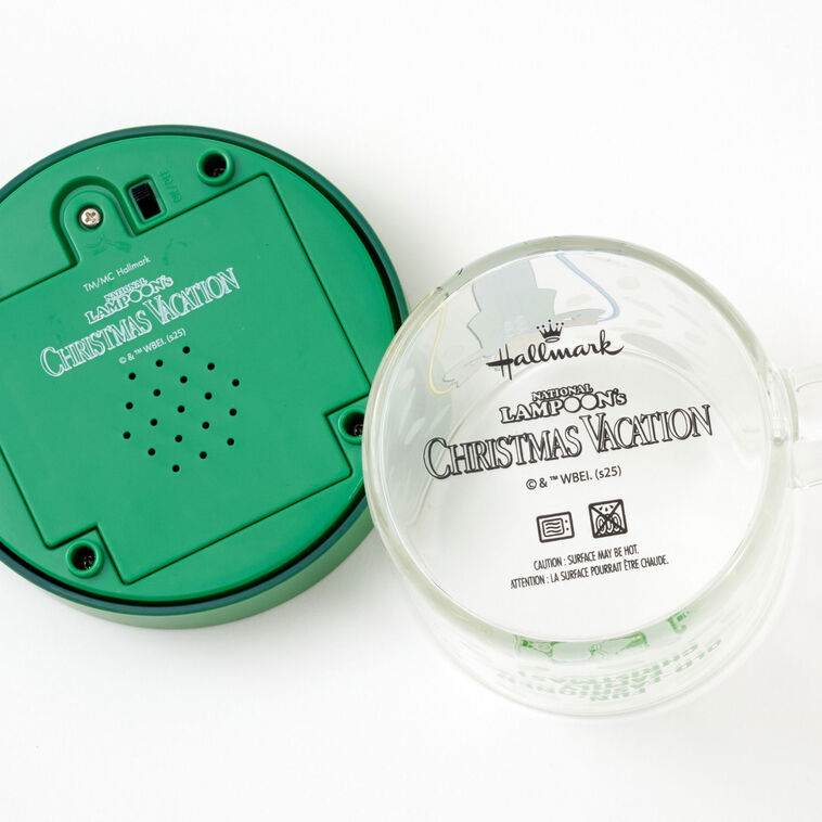 National Lampoon's Christmas Vacation™ Clark Griswold Glass Mug With Light and Sound Base, 13 oz by Hallmark