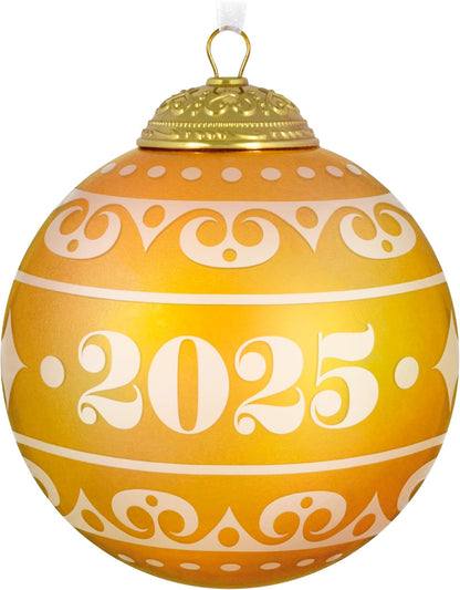 Hallmark Keepsake Christmas Ornament 2025, Christmas Commemorative 2025 Ball, Glass, Gifts for Christmas Lovers