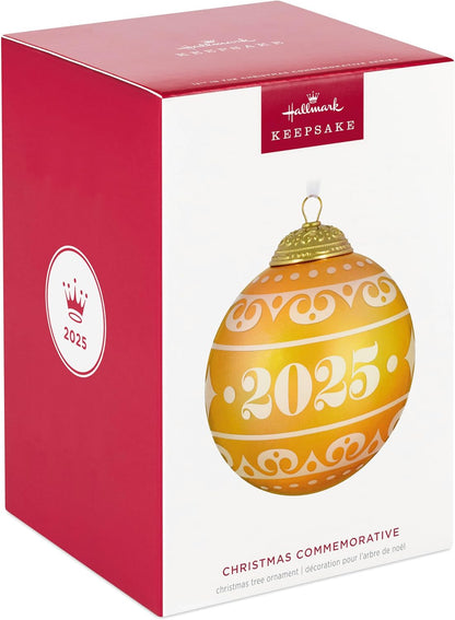 Hallmark Keepsake Christmas Ornament 2025, Christmas Commemorative 2025 Ball, Glass, Gifts for Christmas Lovers