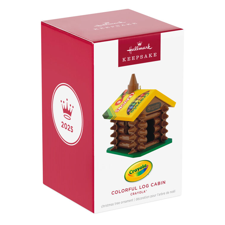 Hallmark 2025 Crayola® Colorful Log Cabin Ornament - BCGiftMall
