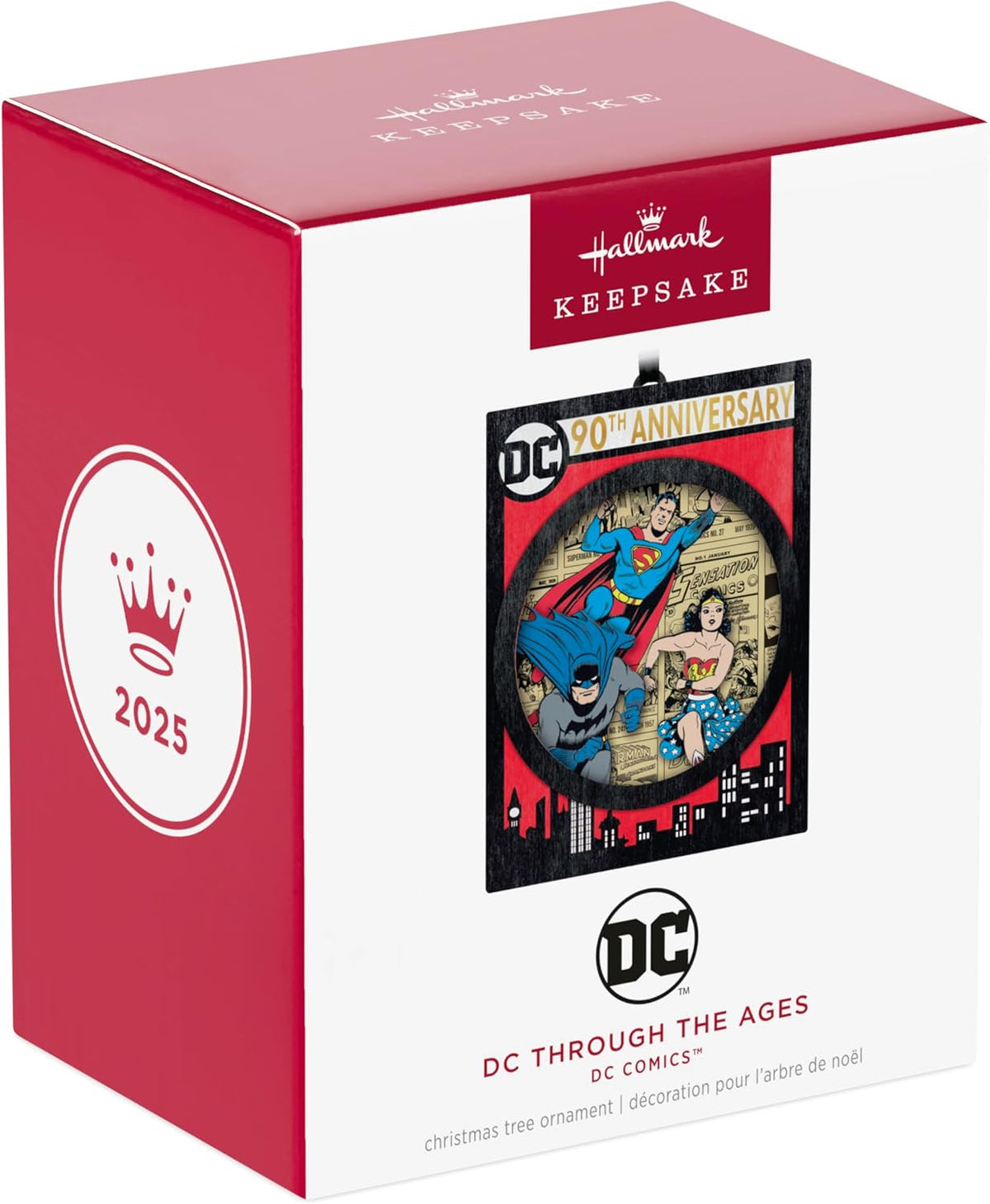 Hallmark Keepsake Christmas Ornament 2025, DC Comics 90th Anniversary, Papercraft, Gifts for DC Comics Fans