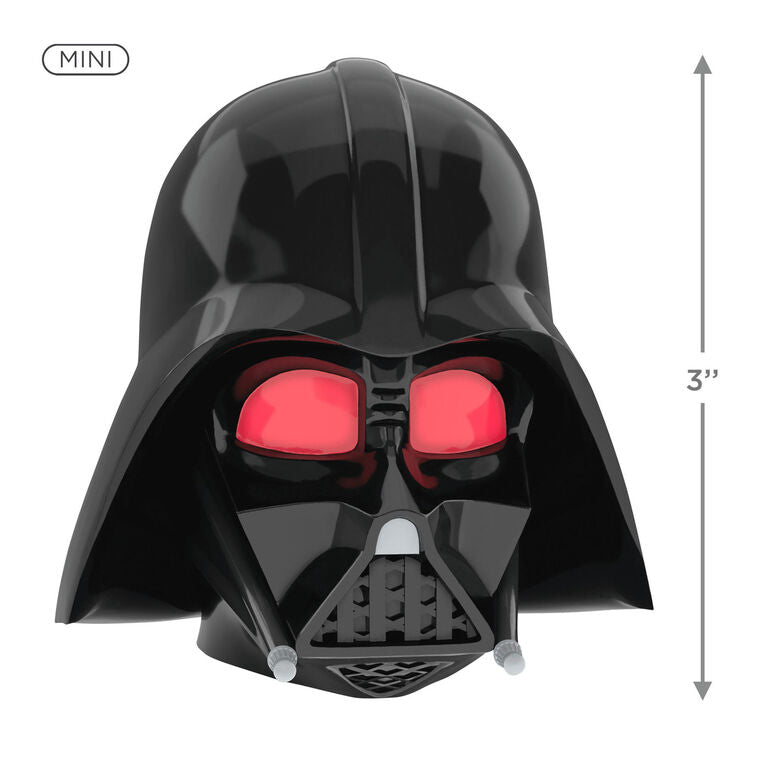 Hallmark Keepsake Ornament 2026 Mini Star Wars Darth Vader ShowToppers Musical Tree Topper With Light, 3"