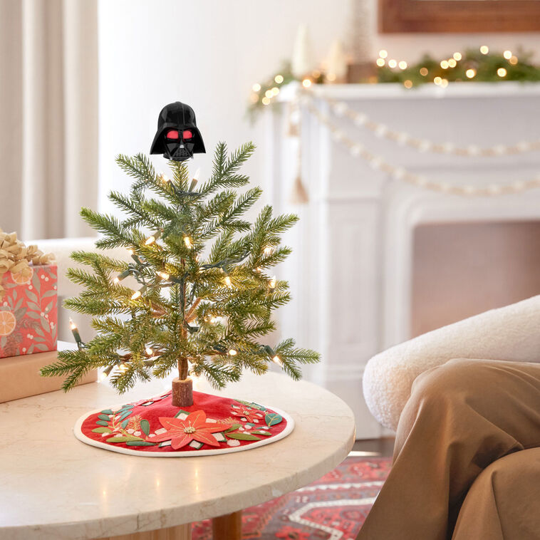 Hallmark Keepsake Ornament 2026 Mini Star Wars Darth Vader ShowToppers Musical Tree Topper With Light, 3"
