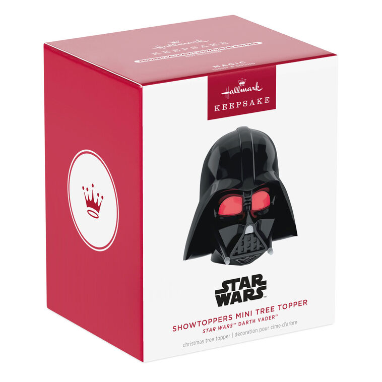 Hallmark Keepsake Ornament 2026 Mini Star Wars Darth Vader ShowToppers Musical Tree Topper With Light, 3"