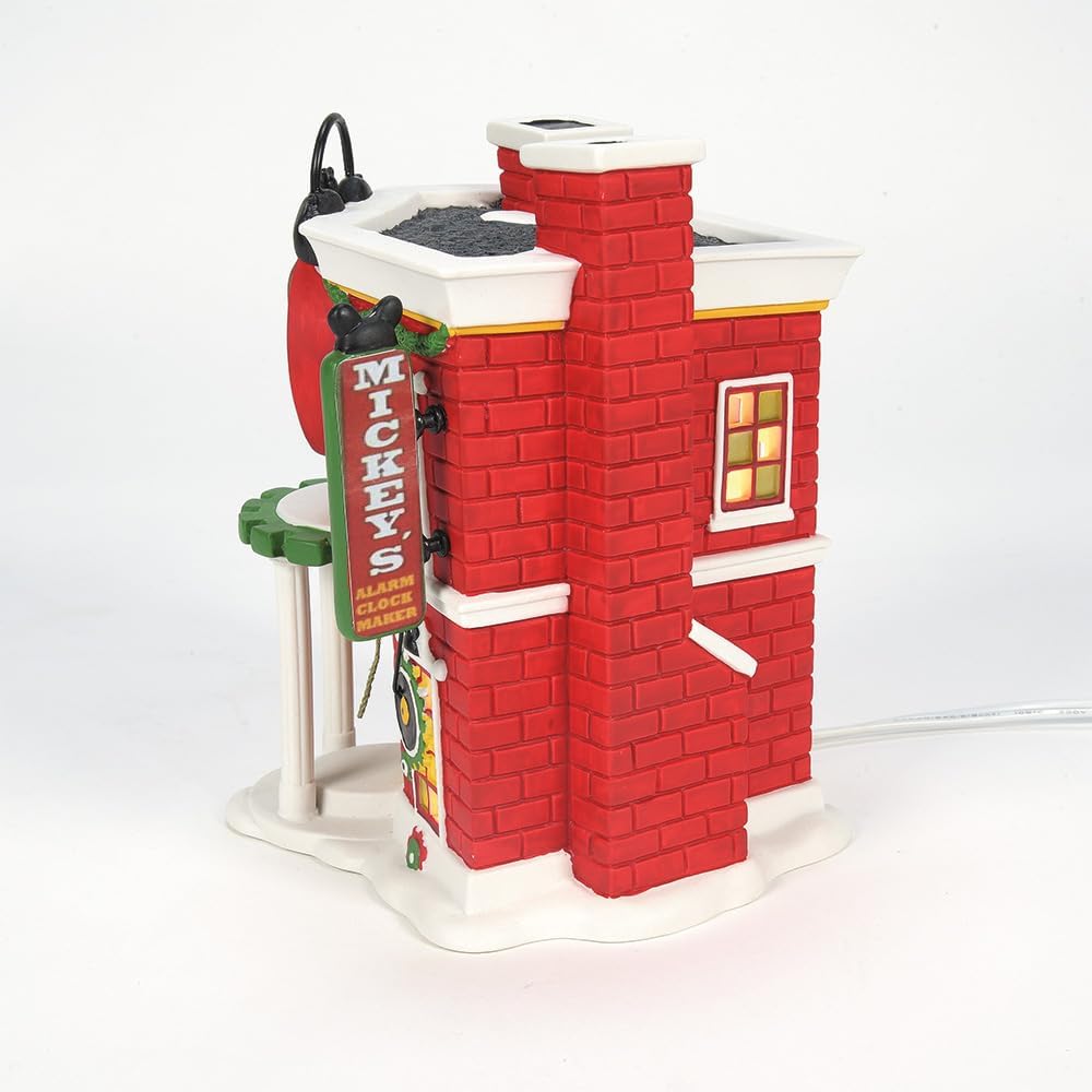 Department 56 Disney Mickey's Alarm Clock Shop Village Lit Building, Multicolor by Enesco - BCGiftMall