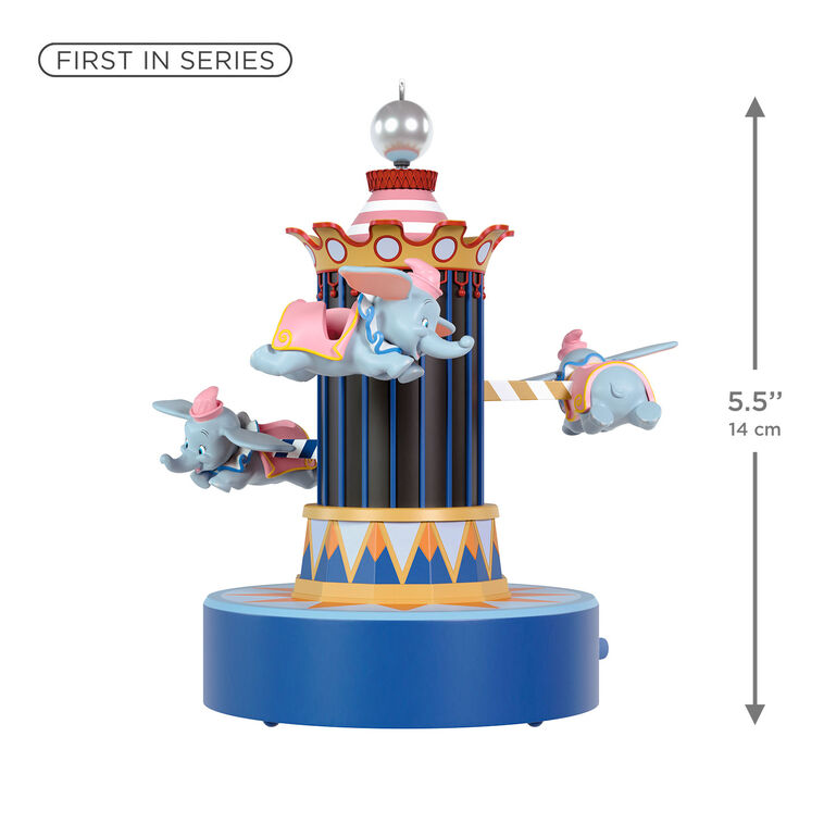 Hallmark 2026 Christmas Disney Parks Memories 70 Years of Disneyland Dumbo the Flying Elephant Musical Ornament With Light and Motion