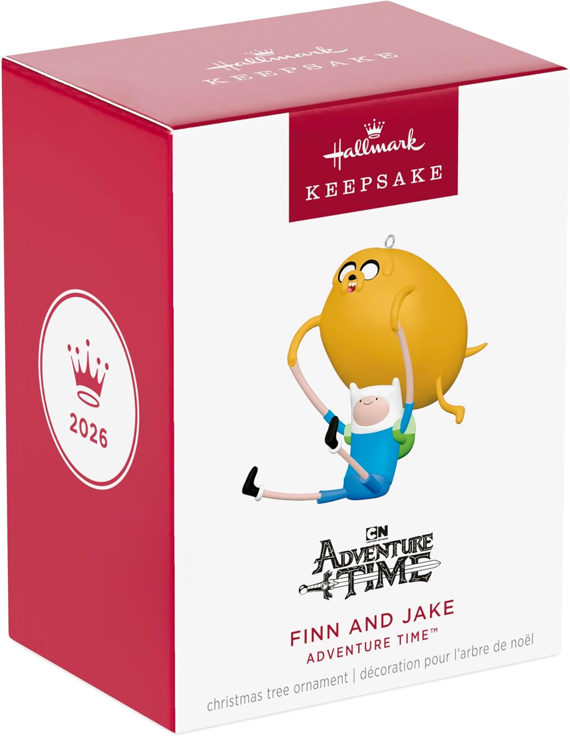 Hallmark 2026 Keepsake Adventure Time Christmas Ornament (Finn and Jake)