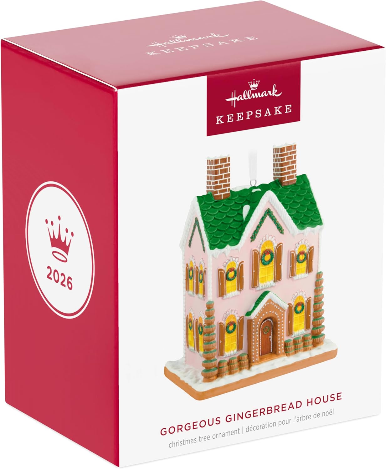 Hallmark Keepsake Christmas Ornament 2026, Gorgeous Gingerbread House, Porcelain, Gifts for Christmas Lovers