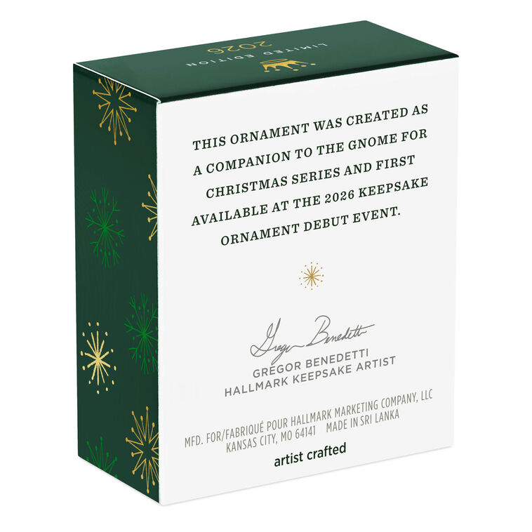 2026 Limited Edition Hallmark Christmas Ornament Gnome for Christmas Clove's Favorite Cookie