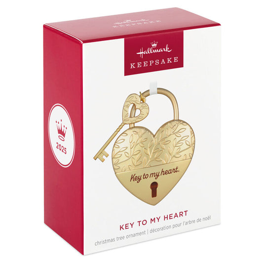 Hallmark Keepsake Christmas Ornament 2025, Key to My Heart, Metal, Gifts for Couples