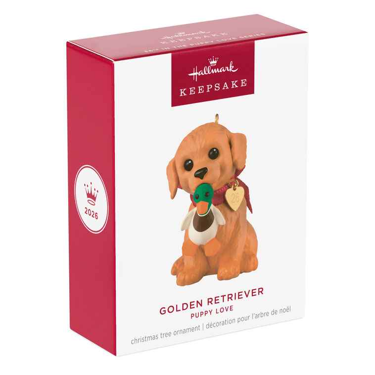 Hallmark 2026 Christmas Ornament Puppy Love Golden Retriever
