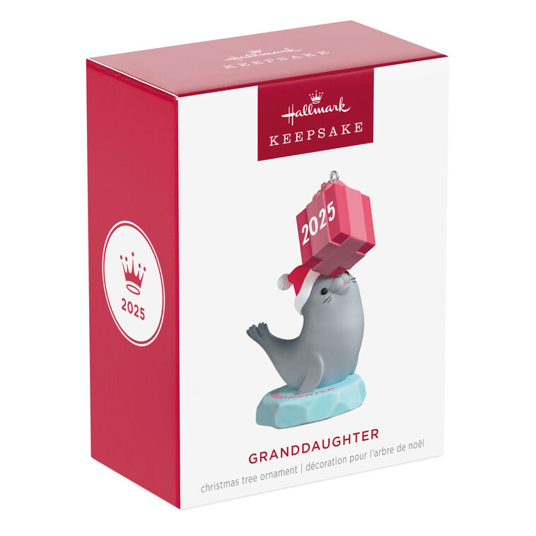 Hallmark Keepsake Christmas Granddaughter Seal 2025 Ornament