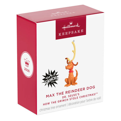 Hallmark 2026 Dr. Seuss's How the Grinch Stole Christmas! Max the Reindeer Dog Ornament