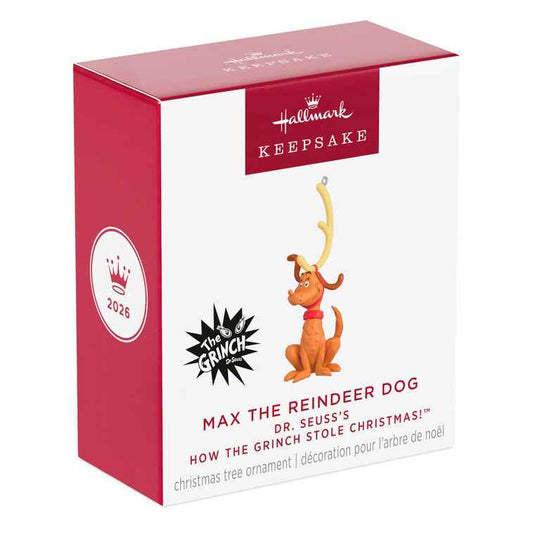 Hallmark 2026 Dr. Seuss's How the Grinch Stole Christmas! Max the Reindeer Dog Ornament