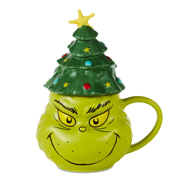 Hallmark Dr. Seuss's How the Grinch Stole Christmas! Grinch With Tree Sculpted Mug, 18 oz. (2026 new)