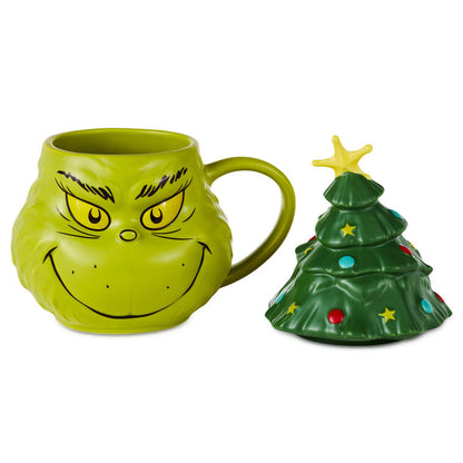 Hallmark Dr. Seuss's How the Grinch Stole Christmas! Grinch With Tree Sculpted Mug, 18 oz. (2026 new)