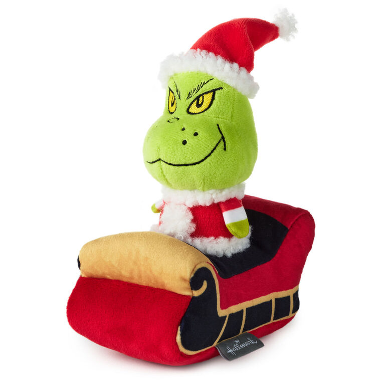 Hallmark Dr. Seuss's How the Grinch Stole Christmas! Sleigh Plush With Pullback Motion, 8.25"
