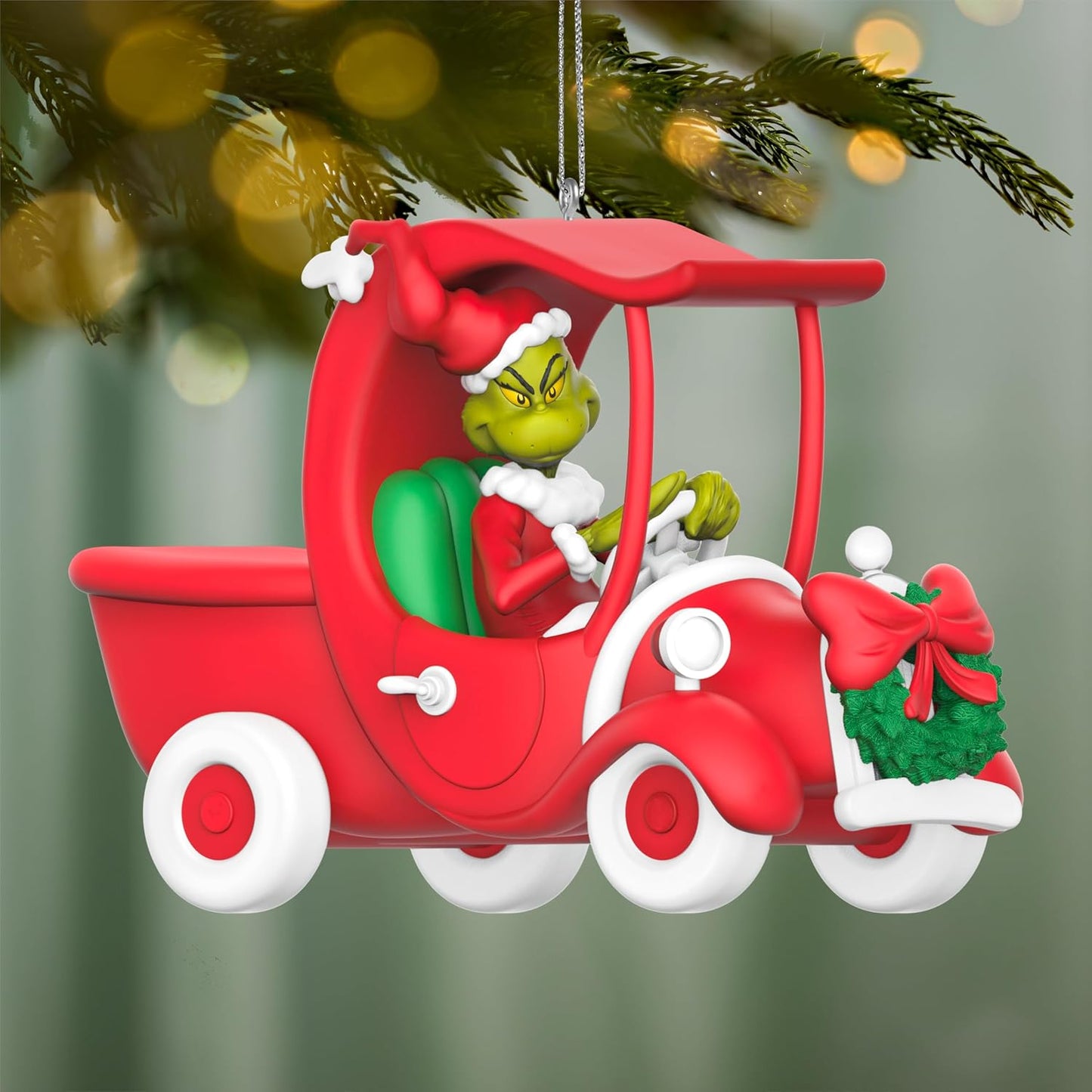 Hallmark Keepsake Christmas Ornament 2026, Dr. Seuss's How the Grinch Stole Christmas! A Grinchy Sleigh On the Way, Gifts for Dr. Seuss Fans