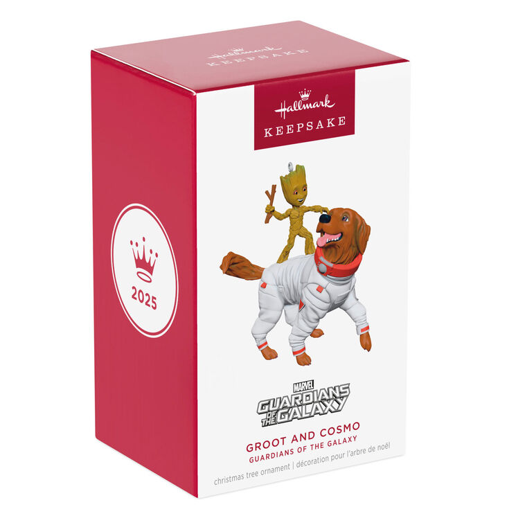 Hallmark Keepsake Christmas 2025 Marvel Guardians of the Galaxy Groot and Cosmo Ornament