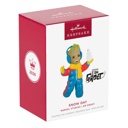 2026 Hallmark Christmas Ornament Marvel Studios I Am Groot Snow Day