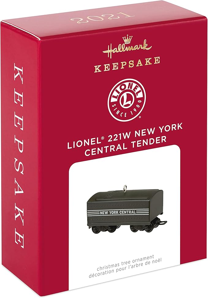 Hallmark Keepsake Christmas Ornament 2021, Lionel 221W New York Central Tender, Metal
