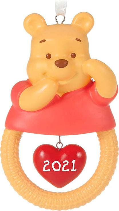 Hallmark Keepsake Christmas Ornament, Year Dated 2021, Disney Winnie The Pooh Baby's First Christmas