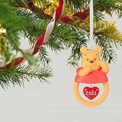 Hallmark Keepsake Christmas Ornament, Year Dated 2021, Disney Winnie The Pooh Baby's First Christmas