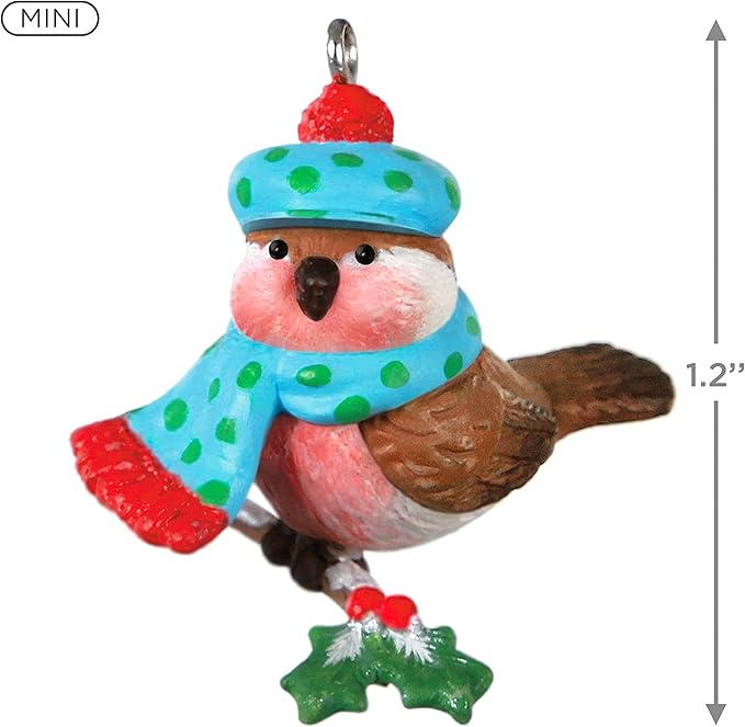 Hallmark Keepsake Christmas Ornament 2021, Mini Cozy Lil' Critters Bird, 1.2"