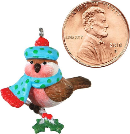 Hallmark Keepsake Christmas Ornament 2021, Mini Cozy Lil' Critters Bird, 1.2"
