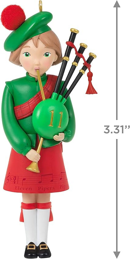 Hallmark Keepsake Christmas Ornament 2021, Twelve Days of Christmas Eleven Pipers Piping Multi-Color 1399QXR9125