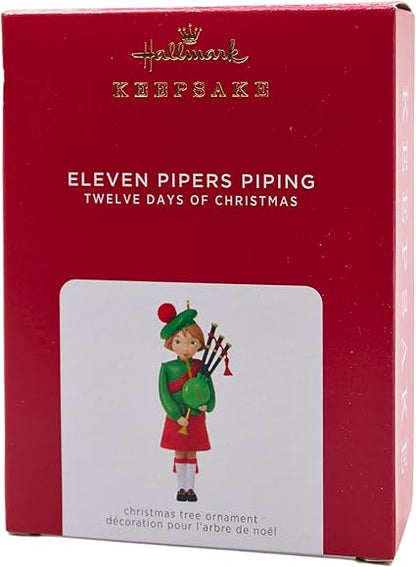 Hallmark Keepsake Christmas Ornament 2021, Twelve Days of Christmas Eleven Pipers Piping Multi-Color 1399QXR9125